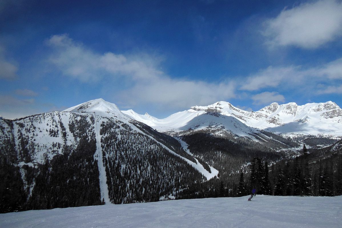 38A Skiing Down Larch With Ptarmigan Chairlift, Whitehorn Mountain, Mount Richardson, Pika Peak, Ptarmigan Peak On The Lake Louise Back Bowl